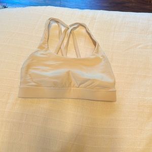lululemon white bra, size 2, barely worn, perfect condition, no discoloration